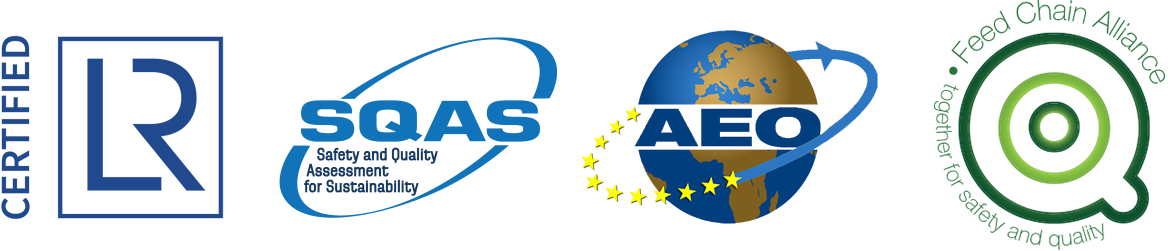 LR, SQAS, AEO and FCA logos