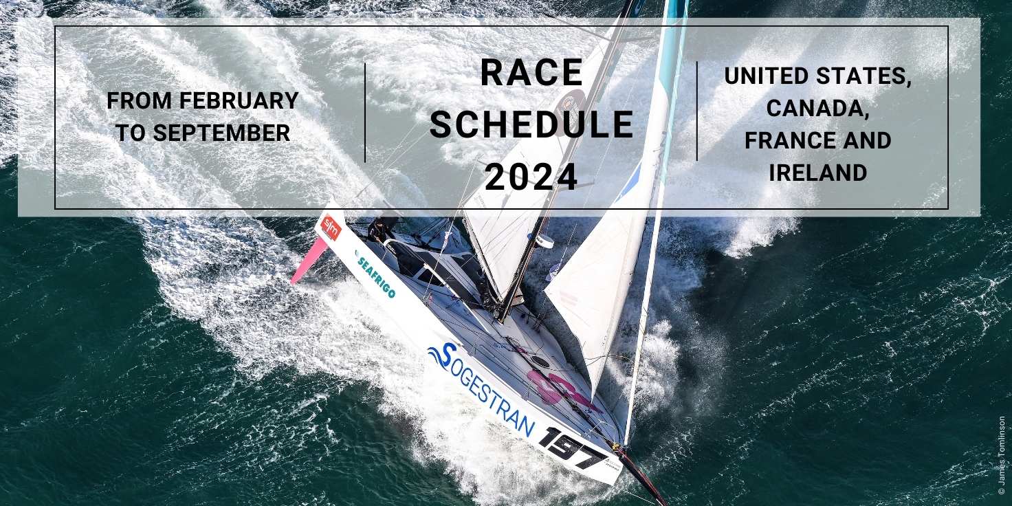 Le programme des courses auxquelles le Class40 Sogestran-Seafrigo participera en 2024